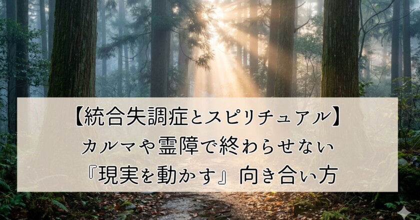 統合失調症とスピリチュアル｜カルマや霊障で終わらせない『現実を動かす』向き合い方のイメージ画像