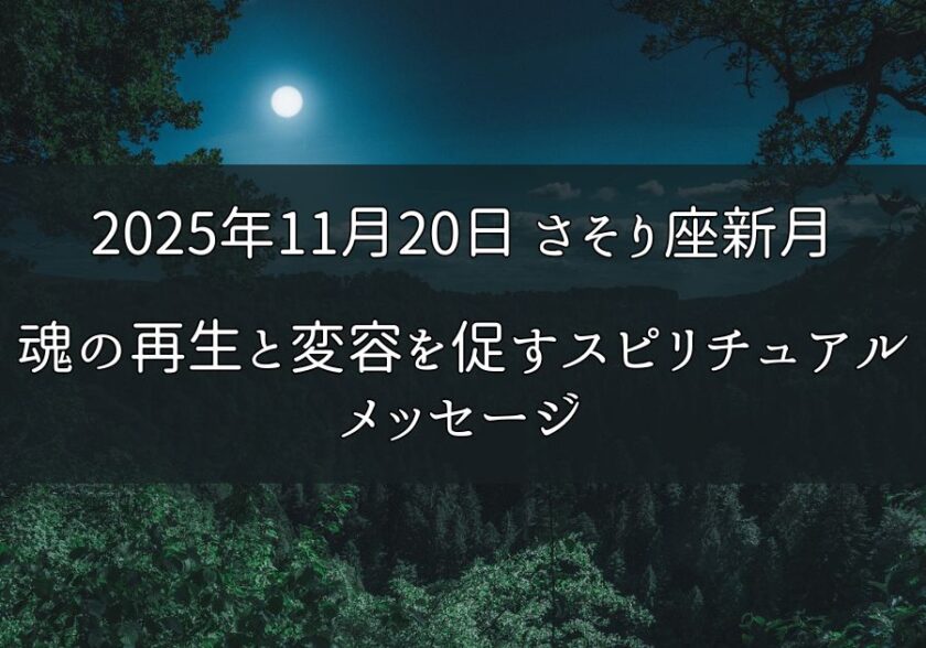 2025年11月20日 さそり座新月｜魂の再生と変容を促すスピリチュアルメッセージのイメージ画像