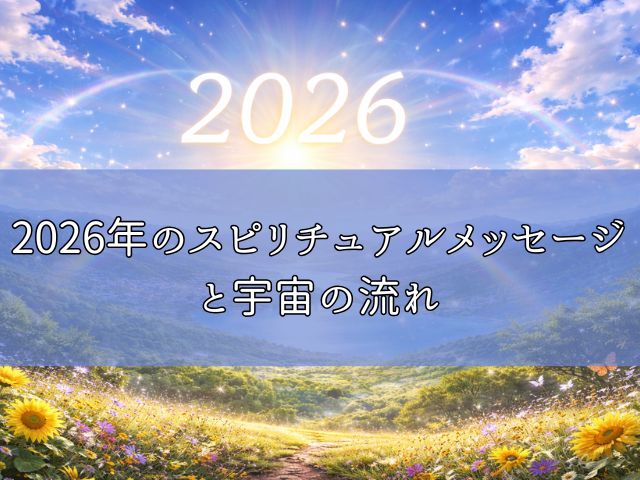 2026年のスピリチュアルメッセージと宇宙の流れのイメージ画像