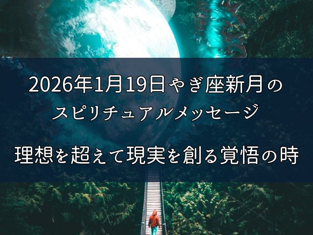 2026年1月19日やぎ座新月のスピリチュアルメッセージ｜理想を超えて現実を創る覚悟の時のイメージ画像