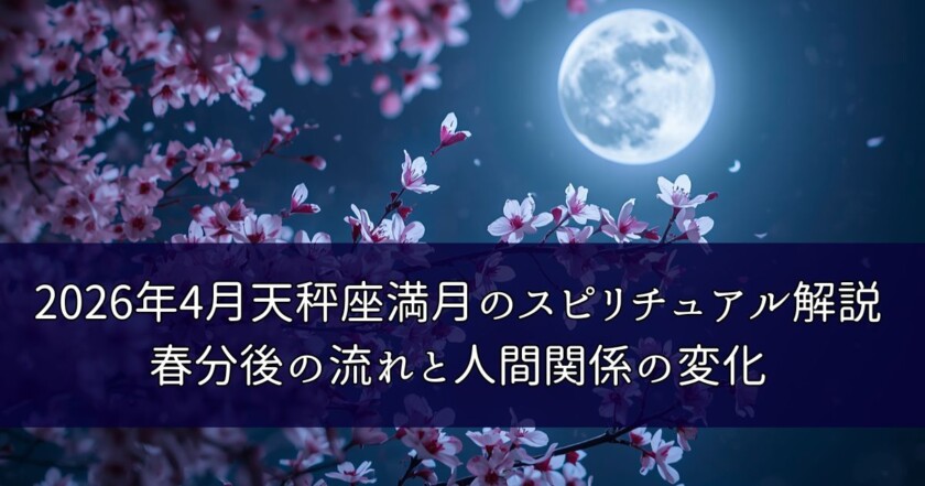 2026年4月天秤座満月のスピリチュアル解説｜春分後の流れと人間関係の変化のイメージ画像
